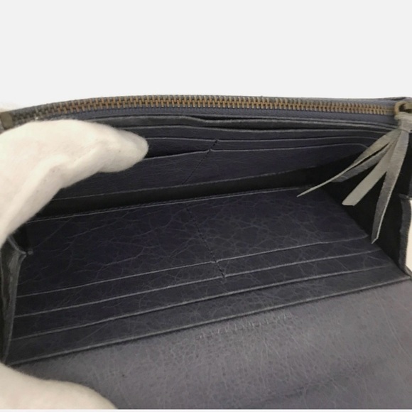 BALENCIAGA Classic Continental Leather Long Bifold Wallet Excellent Condition - Picture 6 of 8